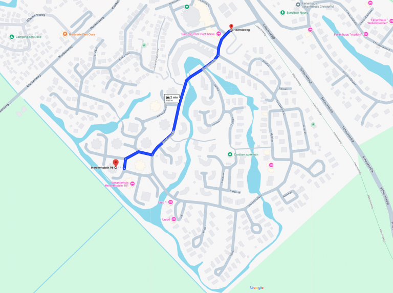 Lageplan Kruimel's Huis im Park Port Greve
